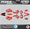 Red, variant on Kalair GFX Graphics Kit for Honda CRF250X ENDURO (2004-2007) Pecker Series