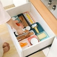 thumbnail image 4 of Storage Box Rectangular Plastic Desktop Drawer Cosmetic Case Stationery Stationery Socks Organizer Organizer Socks Container, Dark Blue, M, 4 of 7