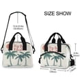thumbnail image 3 of Lunch Bag Portable Crossbody Meal Bag Cooler Bag Insulated Lunch Bag Food Bag Handheld & Crossbody Design Three Green Coconut Trees, 3 of 6