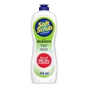 (2 pack) Soft Scrub Cleanser with Bleach, Multi-Surface Cleaner for Bathroom, Germ-Kill, 24oz