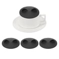 thumbnail image 1 of 3Pcs Tapas de Silicona para Tazas, Tapas Universales de 4.1 Pulgadas con Forma de Orejas de Gato para Tazas, Tazas de Té, Tazas de Café, Reutilizables a Prueba de Polvo, Negros, 1 of 7