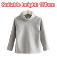 thumbnail image 2 of Laklulu - Camisetas de polar para niños, cuello alto, suaves, unisex, de algodón con elastano, manga larga, cuello alto, para niñas, 2 of 5
