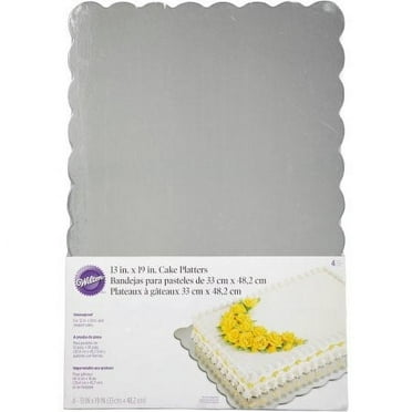 Wilton 13” x 19” Silver Cake Boards, by Wilton (4 Count)