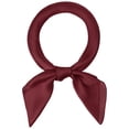 thumbnail image 1 of Bufandas de mujer de 70 cm, pañuelo cuadrado puro de Color liso liso, pañuelo para el cuello, pañuelo para el cuello Vino rojo 70x70cm/27.56x27.56(LxW), 1 of 5