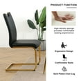 thumbnail image 4 of CoSoTower Modern Dining Chairs with Faux Leather Padded Seat Dining Living Room Chairs Upholstered Chair with Gold Metal Legs Design for Kitchen, Living, Bedroom, Dining Room Side Chairs Set of 4, 4 of 9