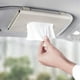 thumbnail image 1 of Caja de pañuelos JanHm para visera de coche soporte multifuncional cuero PU blanco crema, 1 of 5