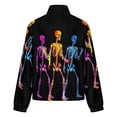 thumbnail image 6 of Jackets for Women Winter Coat Jackets Flannel Stand Collar Jacket(Dancing Skeletons,Size:S-4XL), 6 of 7