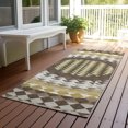thumbnail image 6 of Addison Rugs Chantille Indoor/Outdoor Transitional Geometric Chocolate Machine Washable Runner Rug, 2'3" x 7'6", 6 of 7