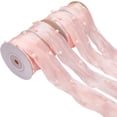 thumbnail image 1 of Cinta decorativa CABODYALS rosa transparente con ribete de perlas 4x4,5 m, 1 of 7