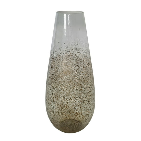 A&B Home Kathleen Glass Vase - 6.5"Dia. x 15"H - Gold/Frosted White
