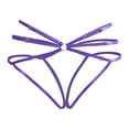thumbnail image 2 of Elainilye Fashion Womens Bikini Underwear Sexy Thong Panties Sexy Lacy Underpants with Buttons for Controlling Length,Purple, 2 of 9