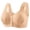 Beige, variant on Bras for Women Supportive Seamless Push Up Bra T-Shirt Bra Plus Size Wireless Bra Front Closure Fixed Cup Push Up Shaping Tank Women Underwears
