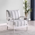 thumbnail image 2 of Blanchett Upholstered Bobbin Accent Chair White and Navy, 2 of 10