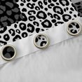 thumbnail image 4 of Manfei Leopard Patchwork Kitchen Curtains, Cheetah Print Black Out Curtains Pack of 2 (42x63 Each), Gray and Black, 4 of 6