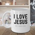 thumbnail image 3 of Funny Christian Gift Mug I Love Jesus But I Cuss a Little (15oz), 3 of 4