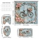 thumbnail image 3 of Accesorios de baño Cortina de ducha de San Valentín con lazo Impresión digital en tinta rosa Cortina divisoria impermeable para baño Conjunto de baño de poliéster, 3 of 6