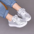 thumbnail image 3 of WXFAZCVU Toddler Girl Shoes Shiny Bow Soft Soled Shoes Lightweight Sneakers Fashion Goingout Size 11, 3 of 4