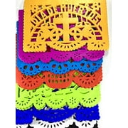 Fiesta Brands 30 Frontales Pack Altar de Ofrendas Dia de Muertos Day of The Dead Decoration Colorful Medium Size Tissue Paper Mexican Papel Picado.