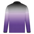 thumbnail image 3 of QQAMB Men's Shirts Gradient Color Turndown Collar Long Sleeve Comfy Lightweight Blouse Tops Purple 2XL, 3 of 4
