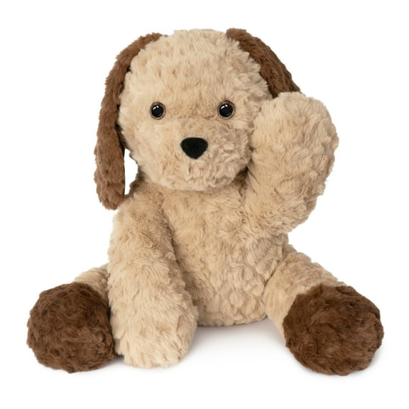 Niuniu Daddy 13.8" Sitting Puppy Weighted Stuffed Animals,4 lb Giant Brown Dog Plush Toy Body Pillow with Soft Faux Fur, Birthday Gift for Baby, Kids & Adults