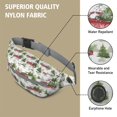 thumbnail image 5 of Fanny Pack White Christmas Red Truck and Tree Pattern Waist Pack Bag,Running Cross Bag,Waterproof Large Fanny Packs for Women Men for Travel Running Hiking Cycling, 5 of 6