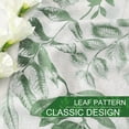 thumbnail image 6 of Bohogeo Leaf Print Curtains 90 inch Length Botanical Sheer Curtains Natural Texture Soft Touch Light Filtering Privacy Protect Drapes for Living Room, Green, 55" Wide, Set of 2 Panels, 6 of 6