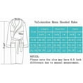 thumbnail image 2 of VULCANODON Mens Robe with Hood, Fleece Bathrobe Plush Robes for Men（Buffalo Plaid-Grey，Large-X-Large）, 2 of 6