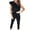 Black, variant on Fengqque Jumpers for Women with Overalls Casual Jumpsuits Plus Size Summer Bandage Solid Cold Shoulder Suspender Cami Pants Pockets Jumpsuit