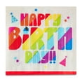thumbnail image 5 of 6.5" x 6.5" Disposable Multicolor Happy Birthday Paper Lunch Napkins, 20 Count, by Way To Celebrate, 5 of 7