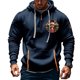 thumbnail image 1 of Sudadera con capucha para hombre, informal, con estampado, deportiva, de manga larga, blusa de poliéster, 1 of 4