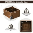 thumbnail image 3 of Gymax Parasol de Patio 170 Lb Base Support Roues Jardinière Extérieur Robuste Jardin Noir, 3 of 10