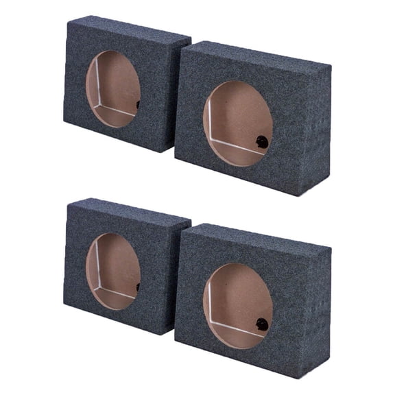 Open Box Q-POWER QTW12 Single 12" Sealed Car Audio Subwoofer Box Pair (2 Pack)