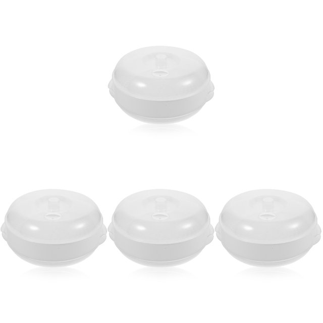 4pcs Household Steamer Cooking Tool Kitchen Food Steamer Microwave Steamer with Lid Vent