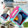 thumbnail image 6 of BMOUO Kids Case for iPad 9th/ 8th/ 7th Generation (2021/2020/ 2019), iPad 10.2 Case with Built-in Screen Protector, Shockproof Handle Stand Case for iPad 9 8 7 Generation 10.2 Inch - Teal and Rose, 6 of 8