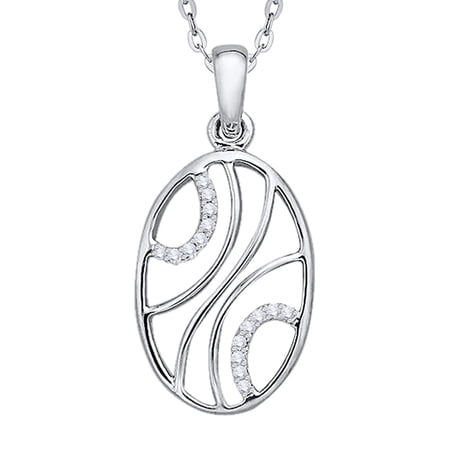 KATARINA Diamond Fashion Pendant Necklace in Sterling Silver (1/20 cttw, G-H, I2-I3)