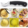 thumbnail image 4 of Cuchara para helado, cuchara para helado antiadherente de aleación de zinc con mango de goma antideslizante TUNC Sencillez, 4 of 5