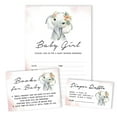 thumbnail image 4 of Inkdotpot Set Of 30Baby Elephant Girl Baby Shower Invitations-Diaper Raffle Tickets And Baby Shower Book Request Cards Jungle Animals Invites Its A Boy Its A Girl, 4 of 7