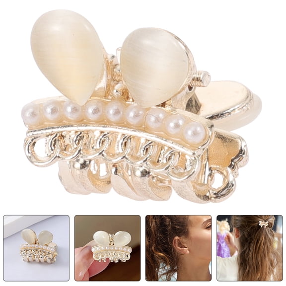 LOLIPPYY 5Pcs Hair Claw Clip Women in Light Yellow with Hair Accessory Function for Informal Events