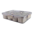 thumbnail image 2 of Cook With Color 8-Compartment Snackle Box, Charcuterie and Snack Container, Divided Serving Tray with Lids and Handle, Dishwasher Safe, Sand, 2 of 5