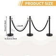 thumbnail image 3 of Garvee 12Pcs Crowd Control Stanchion, Silver Stanchion Posts Queue with 10pcs 5 ft Red Velvet Rope, Rope Barriers Crowd Control Barriers Queue Line for Theaters Parties Wedding Exhibition, 3 of 7