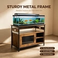 thumbnail image 3 of Heavy Duty 40-50 Gallon Aquarium Stand – 4-Tier Metal & Wood Open Storage Shelves, Built-In Power Outlets, Sturdy Legs, Multi-Purpose Rack for Fish Tank, Terrarium & Home Storage, 3 of 7