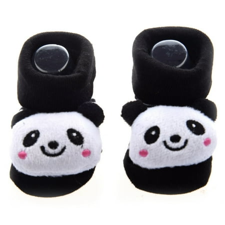 

4x Panda - Irresistibly Cute Baby Boy Girl 3D Bootie Socks Anti / Non Slip 0-12 Months