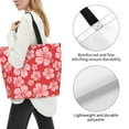 thumbnail image 3 of Kdxio Red Hibiscus Flower Casual Tote Bags Women Big Capacity Shoulder Bag for Women Travel Shoulder Bags Handbags, 3 of 8
