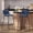 Blue, variant on Aufeile 30" Counter Height Bar Stools Set of 2 – Modern Faux Leather Barstools with Back & Metal Legs, Kitchen Bar Chairs for Island, Dining Room, Dark Brown