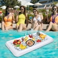 thumbnail image 3 of ZNNT Inflatable Serving Bar Leak-proof PVC Summer Rectangle Square Salad Ice Tray Food Drink Container Buffet Cooler Outdoor Swimming Pool Party Supplies_Clearance_Inflatable Tray, 3 of 8