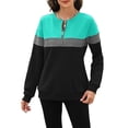 thumbnail image 3 of VDJ Womens Sweatshirts Half Zip Up Crewneck Long Sleeve Pullover Tops Color Block Fall Winter Fashion Workout Sweat Shirts 2026, 3 of 5
