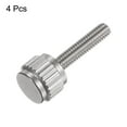 thumbnail image 3 of Unique Bargains 4pcs Ronde Tête Plate Moleté Pouce M2.5x12mm Main Serrage Vis Filetées Boulons de Bouton pour Vernier Étriers, 3 of 5