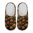 thumbnail image 2 of POLERO Pumpkins Print House Slippers for Woman Halloween Closed Toe Lightweight Indoor Slippers Slip On Bedroom Shoes with Soft Sole, 2 of 7