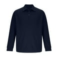 thumbnail image 5 of hlysgo Mens Button up Shirts Business Casual Long Sleeve Shirt for Men Lapel Work T-shirt Lightweight Solid Color Going Out Tops Golf Shirts Navy XXL, 5 of 6
