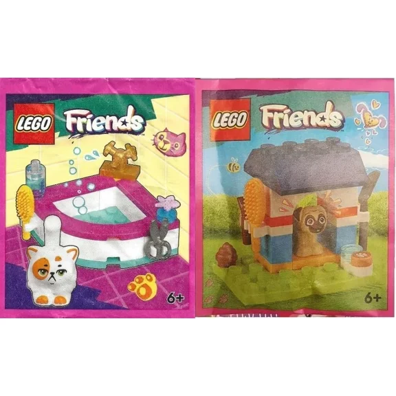 LEGO Friends: Pug with Doghouse and Cat Grooming Kit Combo Pack